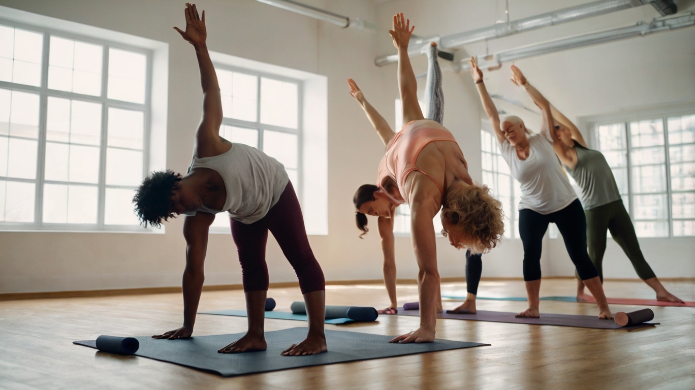 Pratica yoga al tramonto